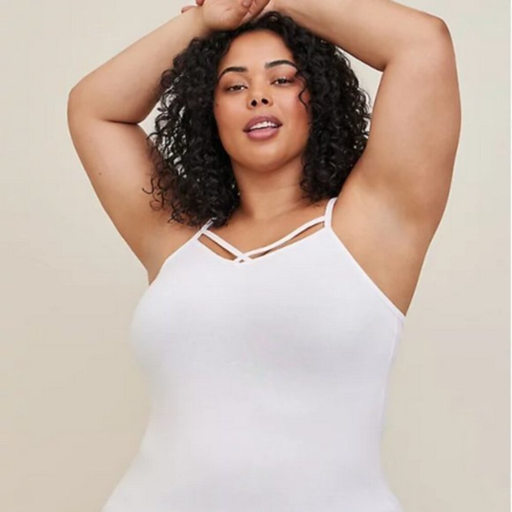 Torrid White Foxy Strappy Camisole Tank Top 2